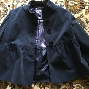 Chace blue brushed cotton babydoll style jacket  size  8